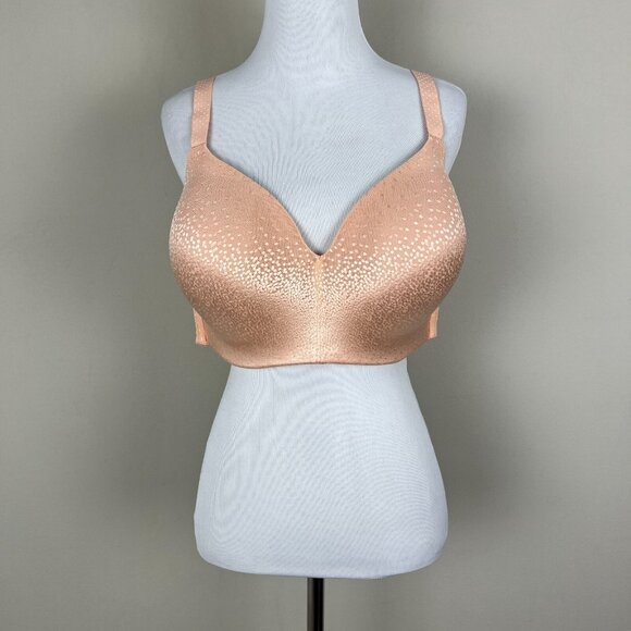 Wacoal Women's 38DDD Back Appeal Wirefree Contour‎ Bra 856303 Padded Cream Peach - Picture 1 of 11